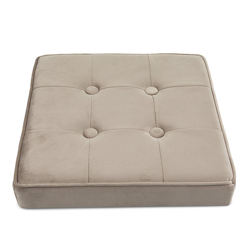 Kokoontaitettava rahi 38x38 cm velour lämmin harmaa
