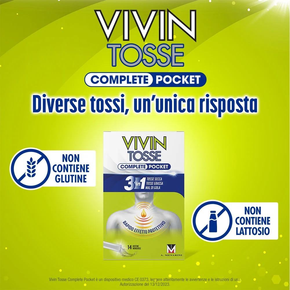 Vivin Hustensaft Komplett 3 in 1, 14 Sticks für den praktischen Beutel bei schleimigem, trockenem und schmerzhaftem Husten im Hals