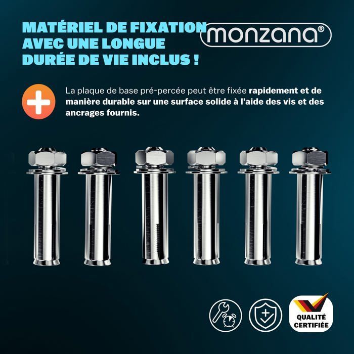 MONZANA® Barriera di parcheggio pieghevole 80x47x44 cm Barriera di parcheggio con lucchetto - Dissuasore di arresto ancorato a terra per auto