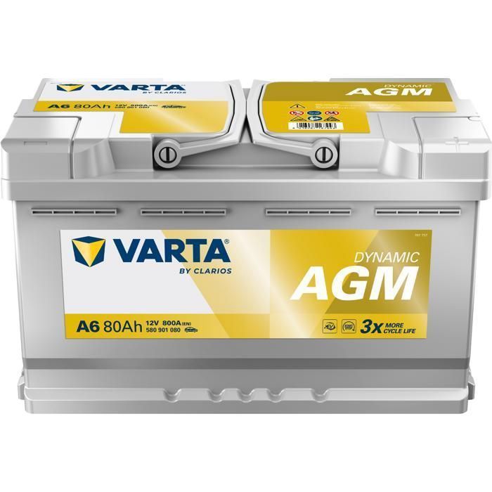 Batterie VARTA A6 12V 80Ah 800A AGM XEV Ready