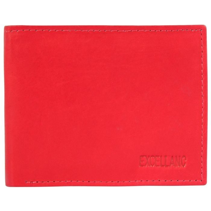 Wallet - EXCELLANC - Wissam - Cowhide leather - Horizontal format - Red