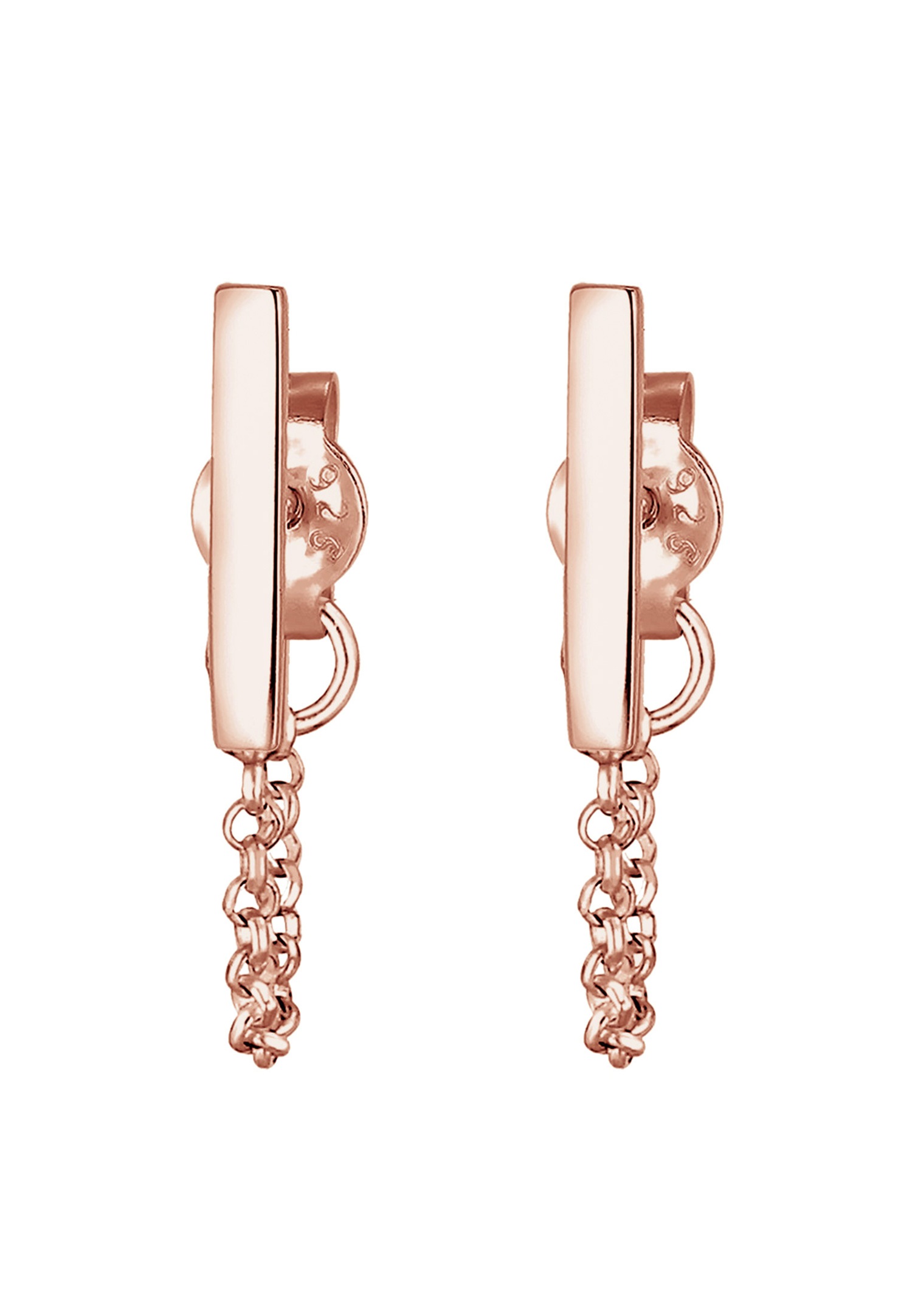 Elli Femmes Clous d'oreilles Chaîne Bâton Géo Basique Tendance en Argent Sterling 925