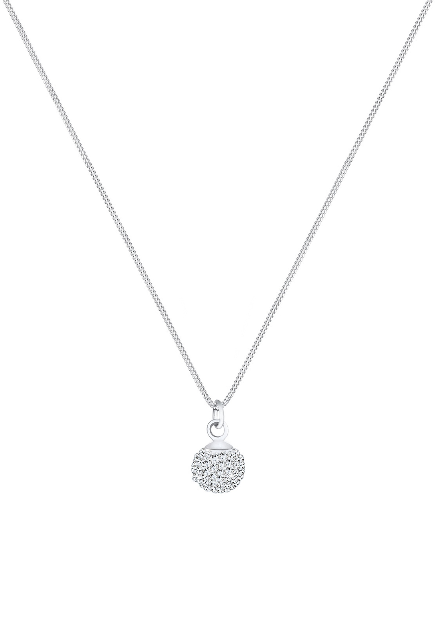 Elli Femme Pendentif Boule Cristal - (925/1000) Argent