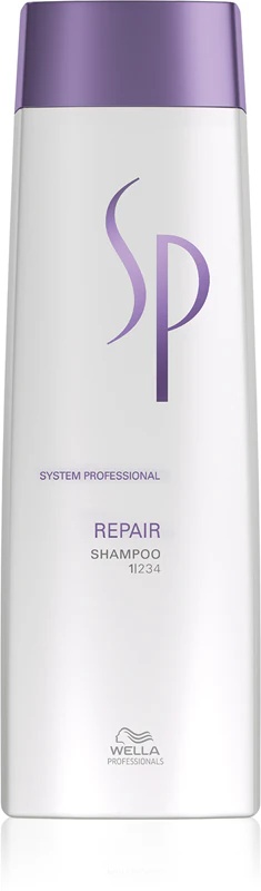 Wella Professionals SP Repair šampūns matiem, kas bojāti ķīmisko procedūru rezultātā.