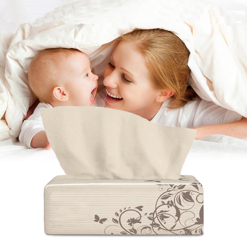 Paquetes de 3/5/8 Papel tisú de pulpa de bambú natural de 3 capas, toalla facial extraíble, papel higiénico suave, servilleta soluble.