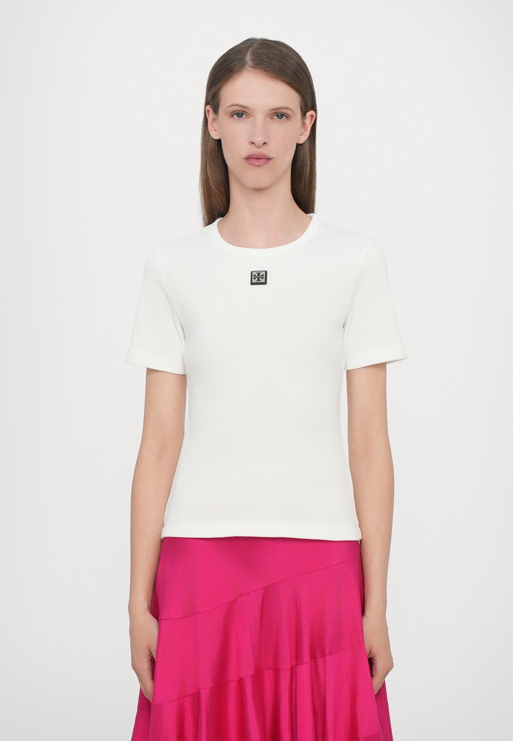 T-shirt basique à logo Tory Burch - blanc neige