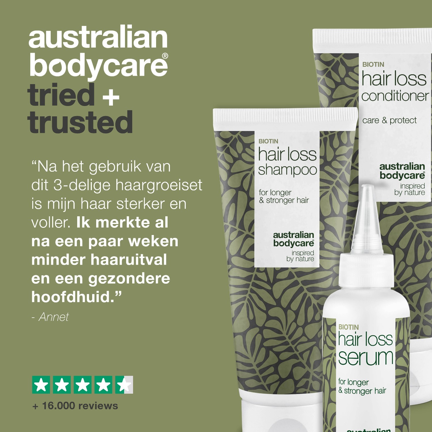 Specijalni australijski set za njegu tijela protiv opadanja kose -