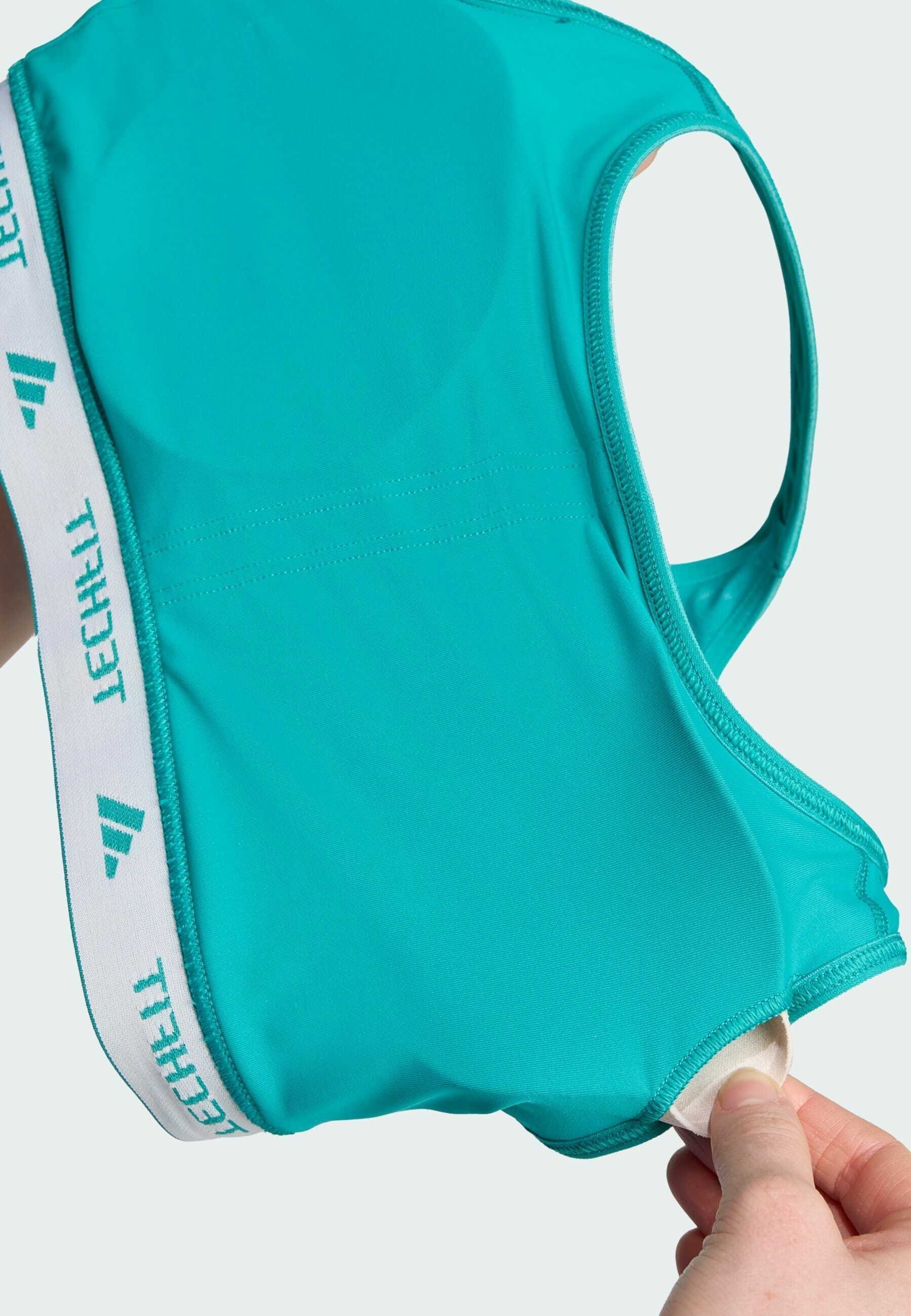 adidas Performance TECHFIT – Sport-BH mit mittlerem Halt – Pure Teal