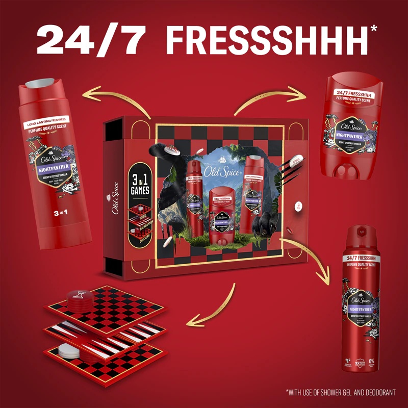 Darilni set Old Spice Nightpanther Gamebox za moške