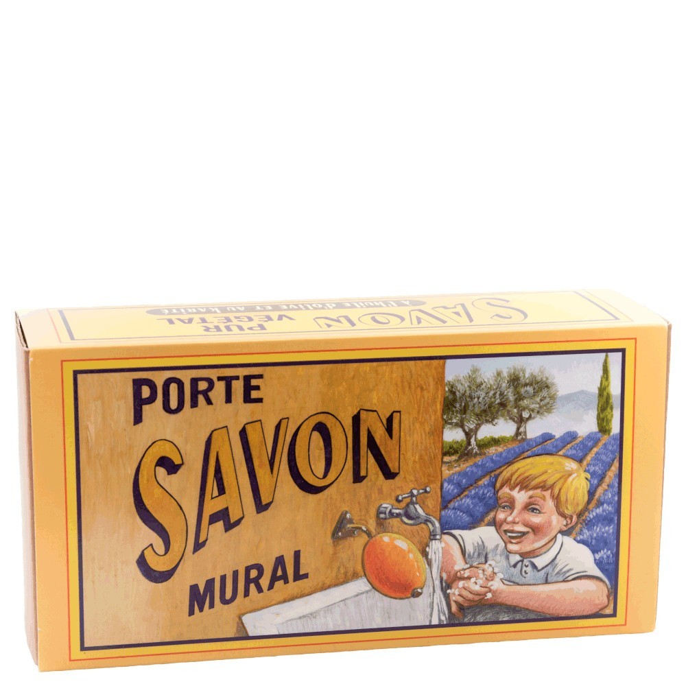 La Savonnerie de Nyons Savon 260g Rotatif à la Fleur de Coton et son Support Inox