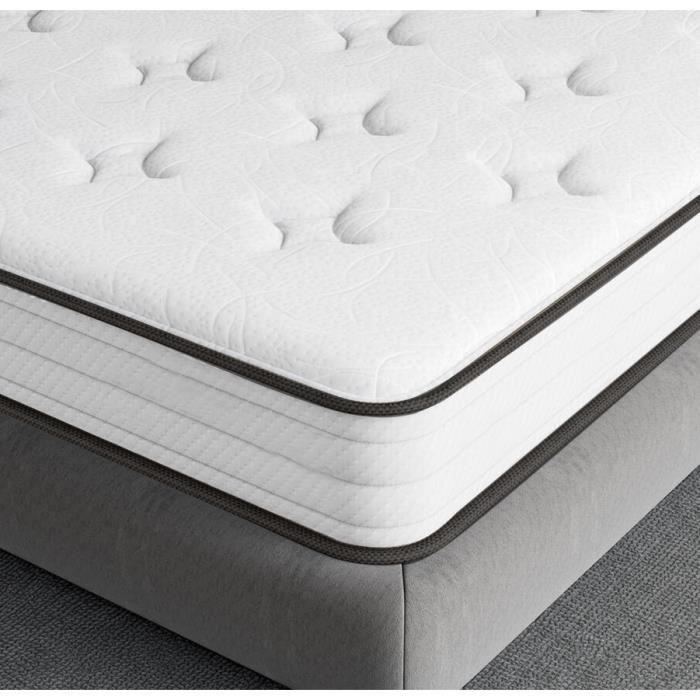Colchón de lujo de espuma viscoelástica de 140x200 cm y 18 cm de grosor - Comfort Plus - Alta densidad
