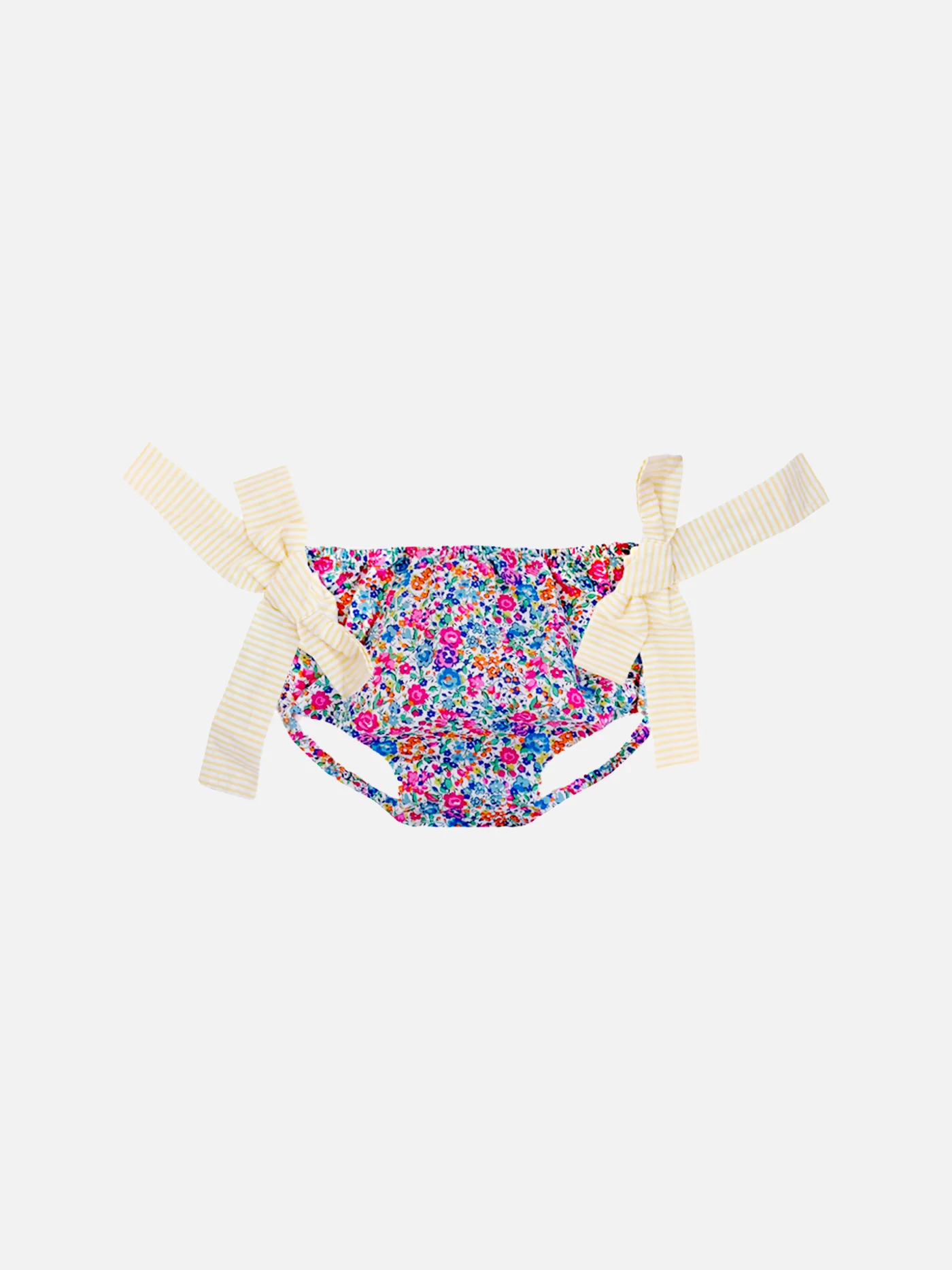 Slip da bagno da bambina con stampa fiori Liberty e fiocchi | EDIZIONE