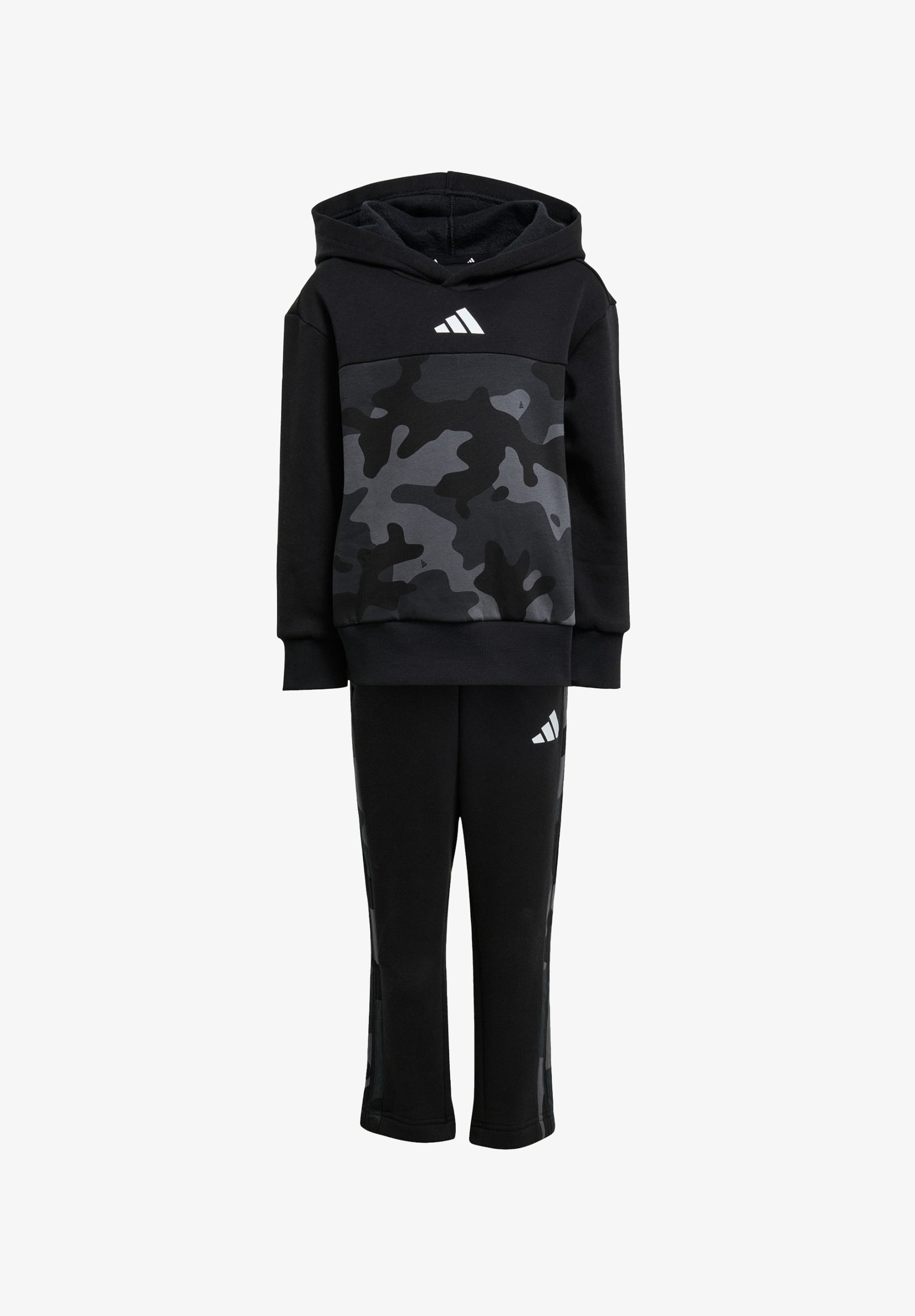 adidas Sportswear SEASONAL ESSENTIALS CAMO JOGGER SET - Dressipüksid - mustvalge