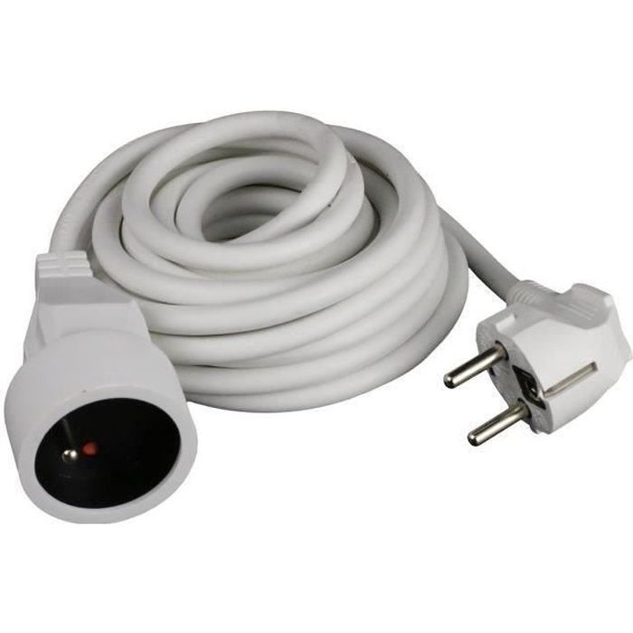 Cable de extensión ZENITECH de 3 m - 3x1,5 mm² - Blanco