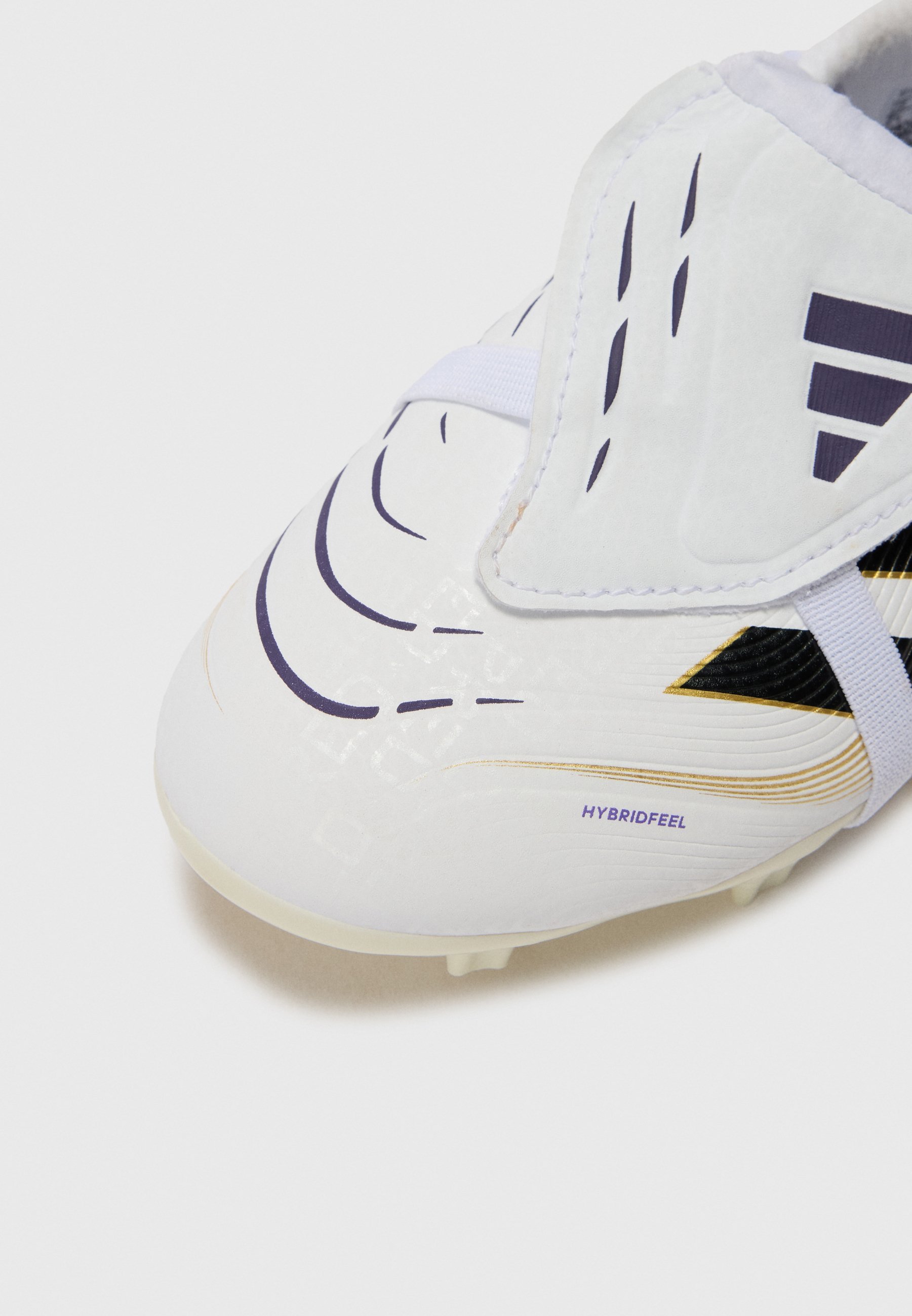 adidas Performance PREDATOR LEAGUE LINGUETTA PIEGHEVOLE PER TERRENI COMPLETI/TERRENI MULTIPLI RAGAZZI UNISEX - Scarpe da calcio per terreni compatti - bianco/nero/oro