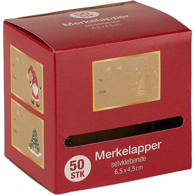 Étiquettes cadeaux pour la maison, paquet de 50, autocollantes, en boîte