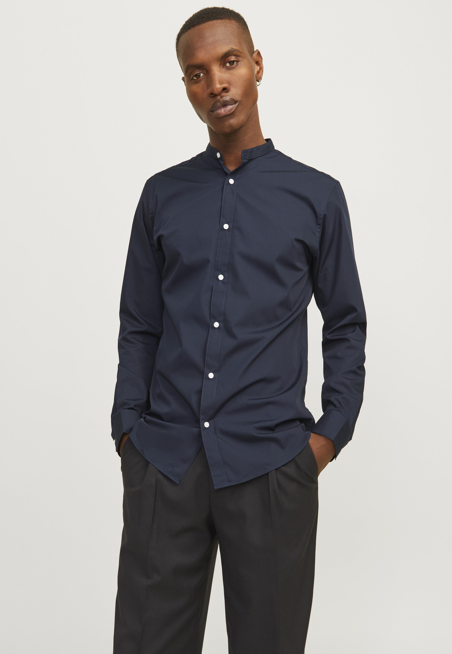 Jack & Jones JJJOE Hemd, schlichtes MAO - Hemd - marineblauer Blazer