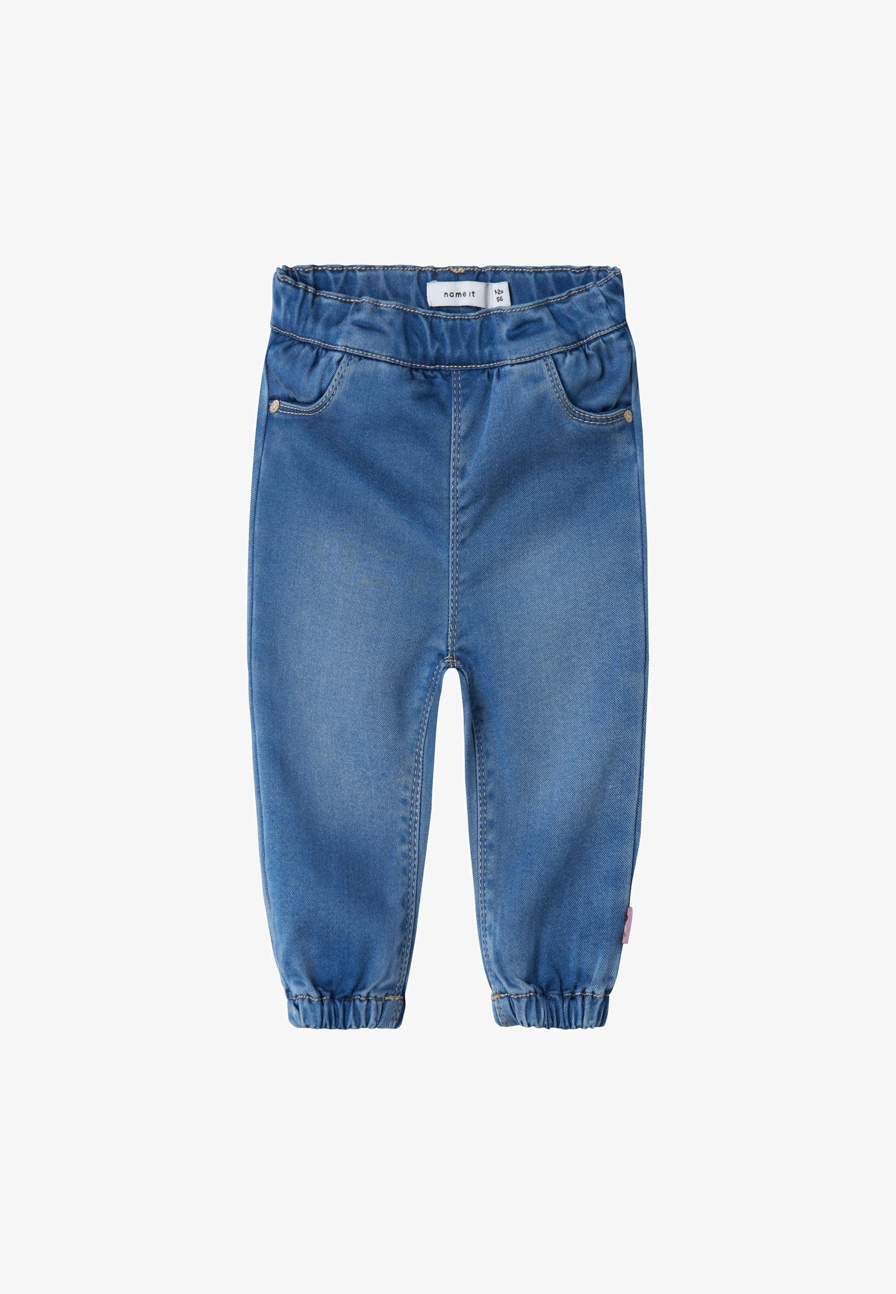 Nazwij to Luźne jeansy - średni niebieski denim