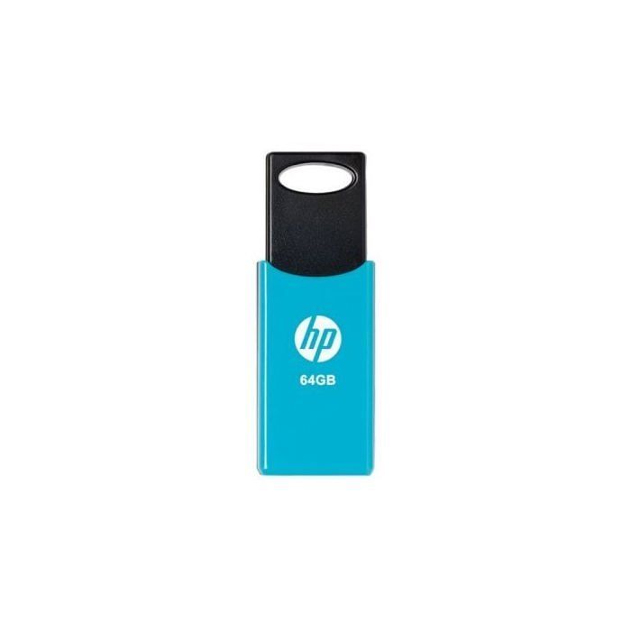Clé USB - HP - HPFD212W64-BX TWINPACK - 64 Go - USB 2.0 - 15 Mo/s Lecture - 5 Mo/s Écriture