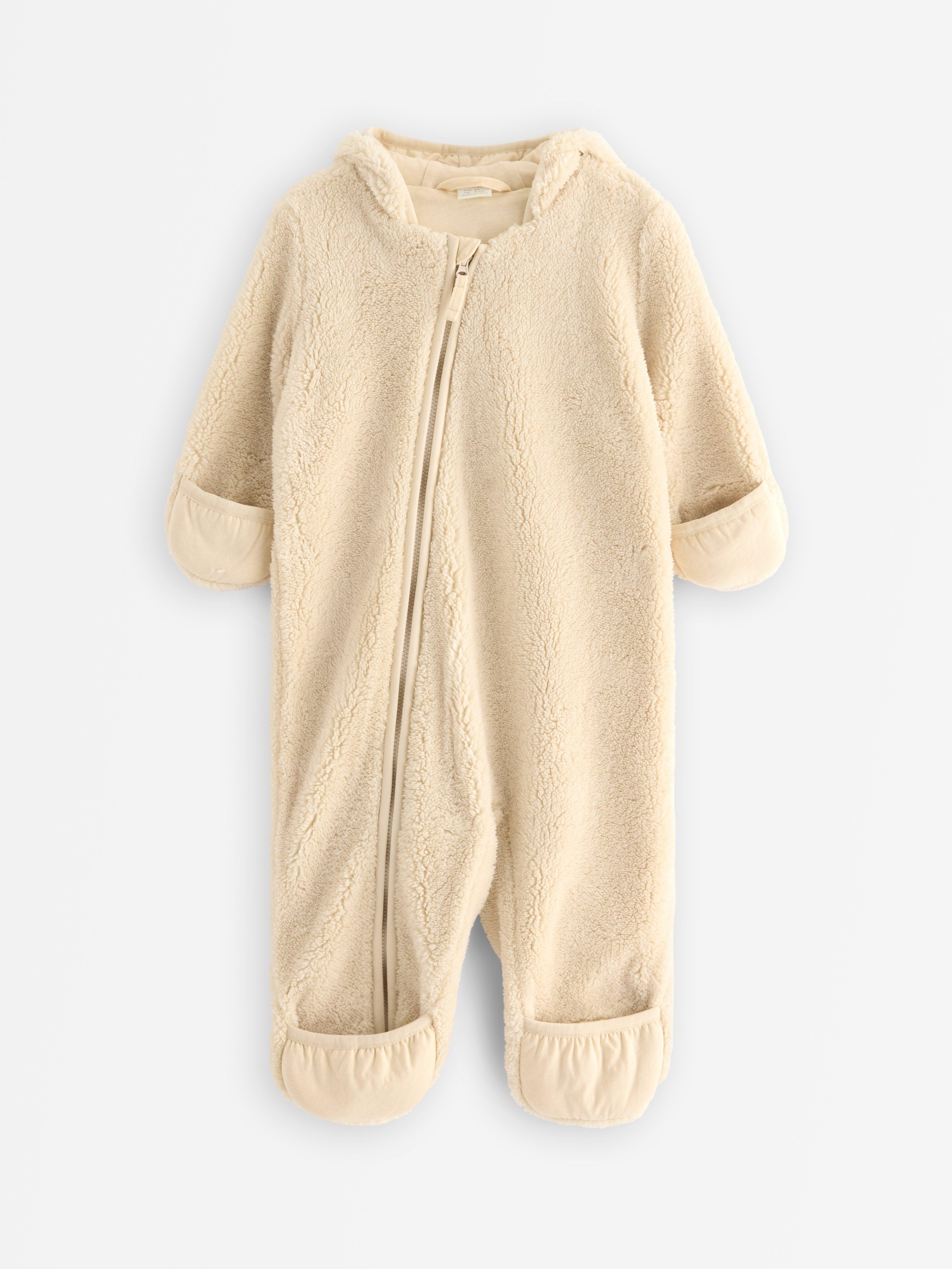 Kjeledress i lue med ører Lys beige