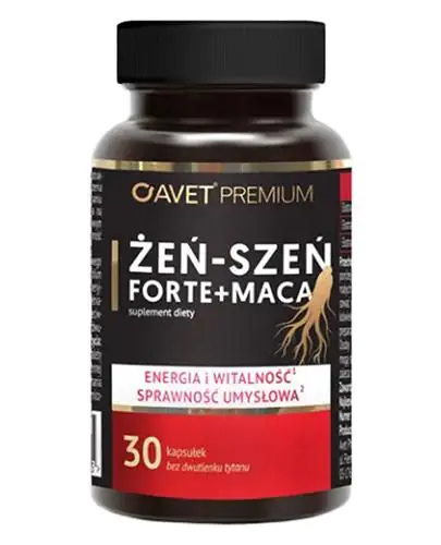 Avet Pharma Żeń-szeń Forte + Maca, Kapsułki