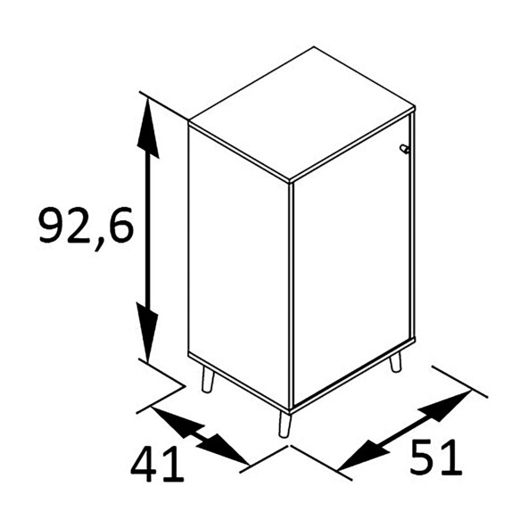 Archiefkast uit de 500-serie U 510 T, parelwit
