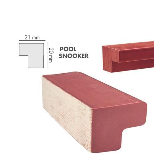 Rubber cushions for 7ft English pool tables - SUPREME - Set of 6 - Length 95.5 cm