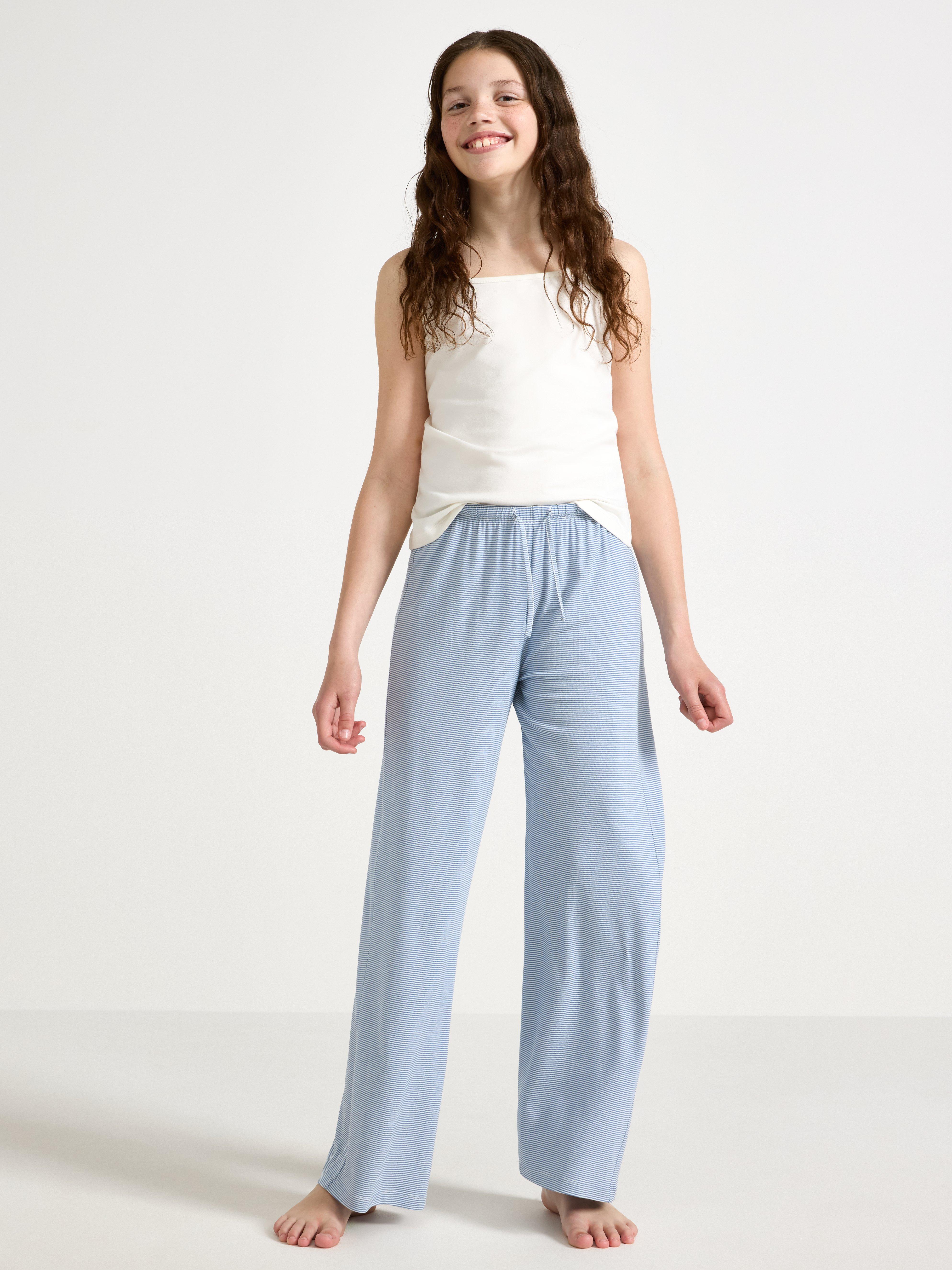 Pyjamasbyxor Albastru deschis prăfuit