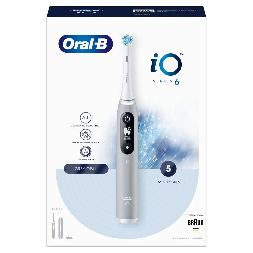 Oral-B Io Szczoteczka Elektryczna Series 6 Grey z Technologią Magnetyczną