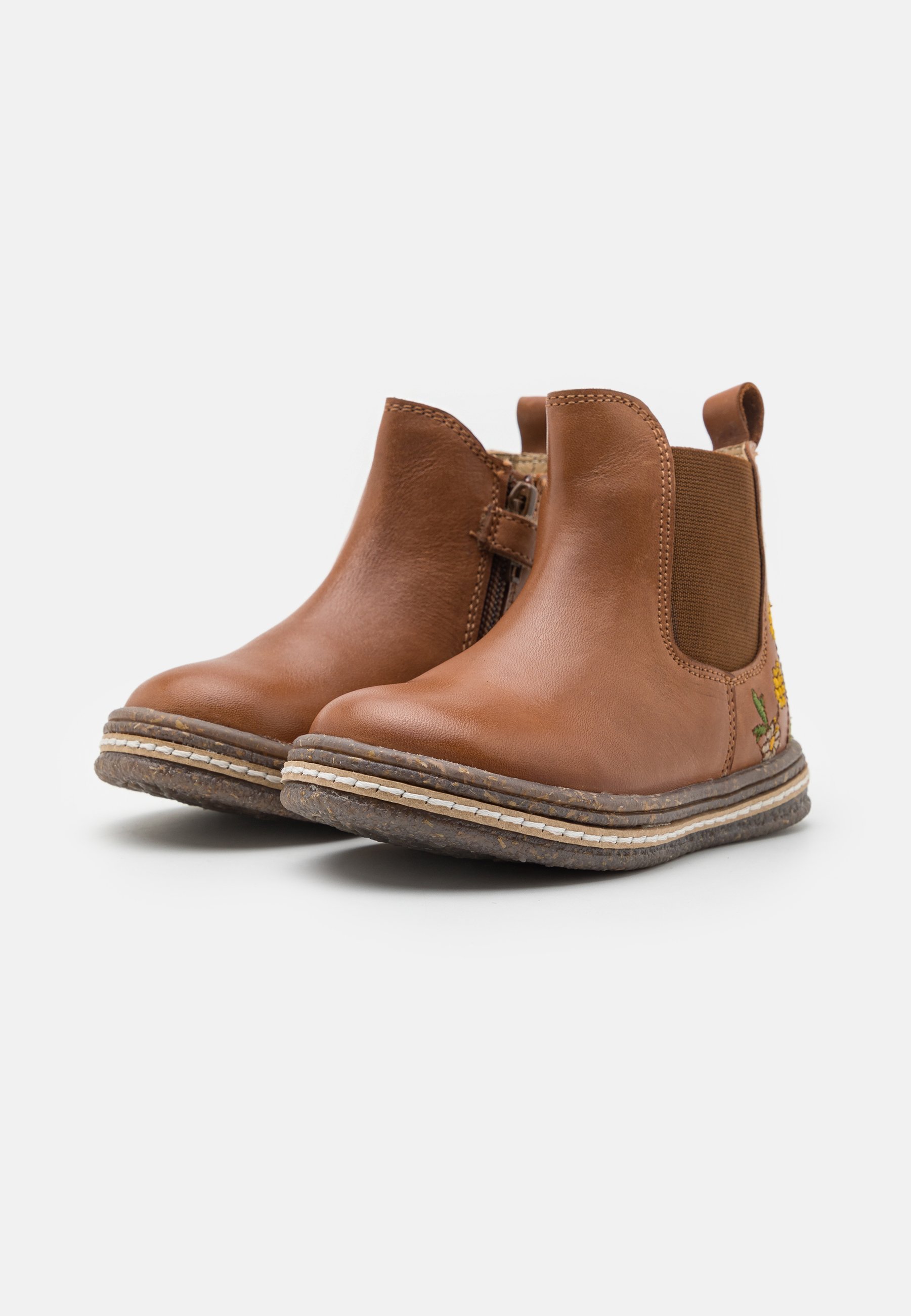 Friboo LEATHER - Klassieke enkellaarsjes - cognac