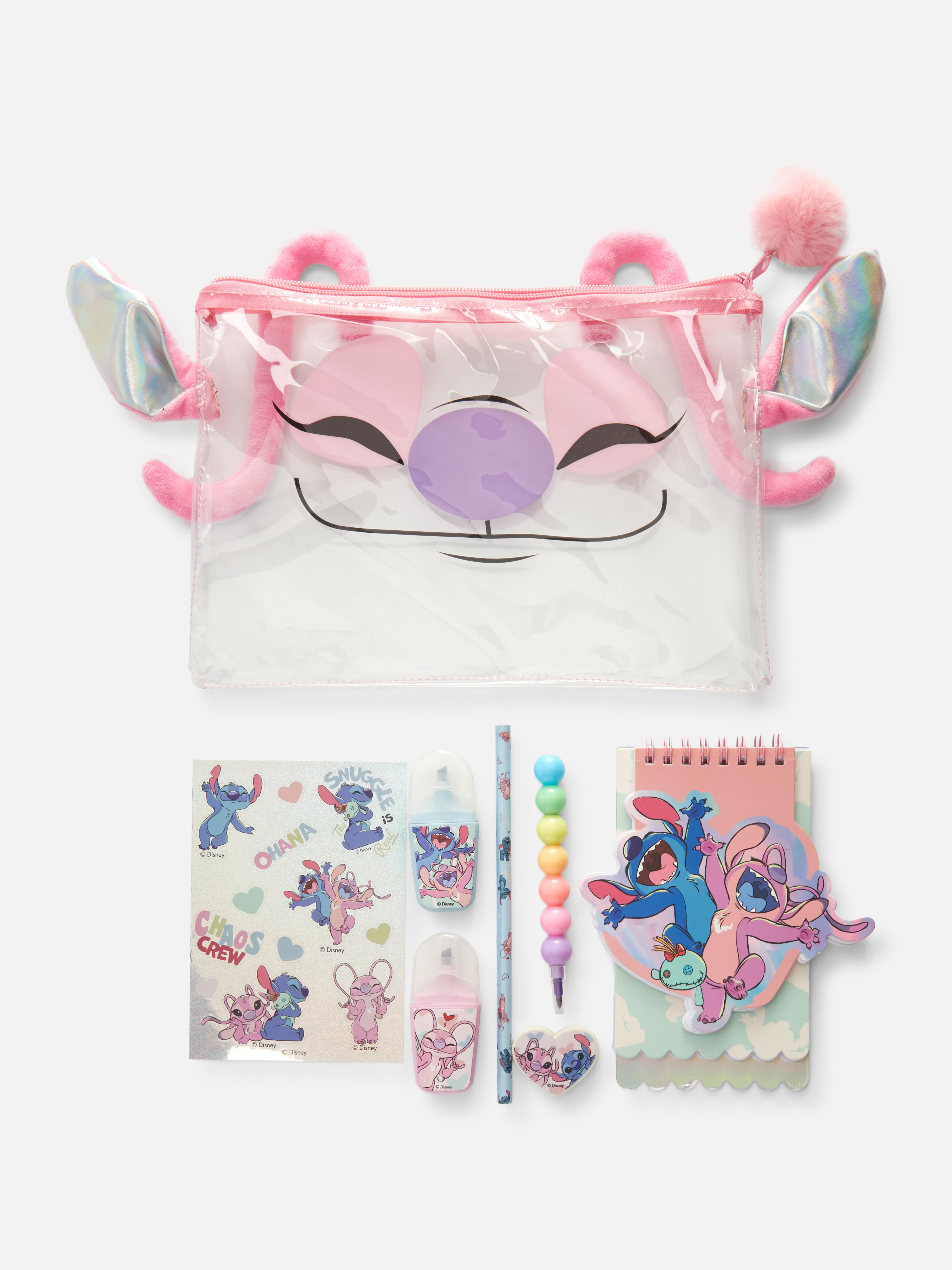 Komplettes Disney Stitch Angel Büro-Set. Ein niedliches, komplettes Büro-Set inklusive A5-Notizbuch.