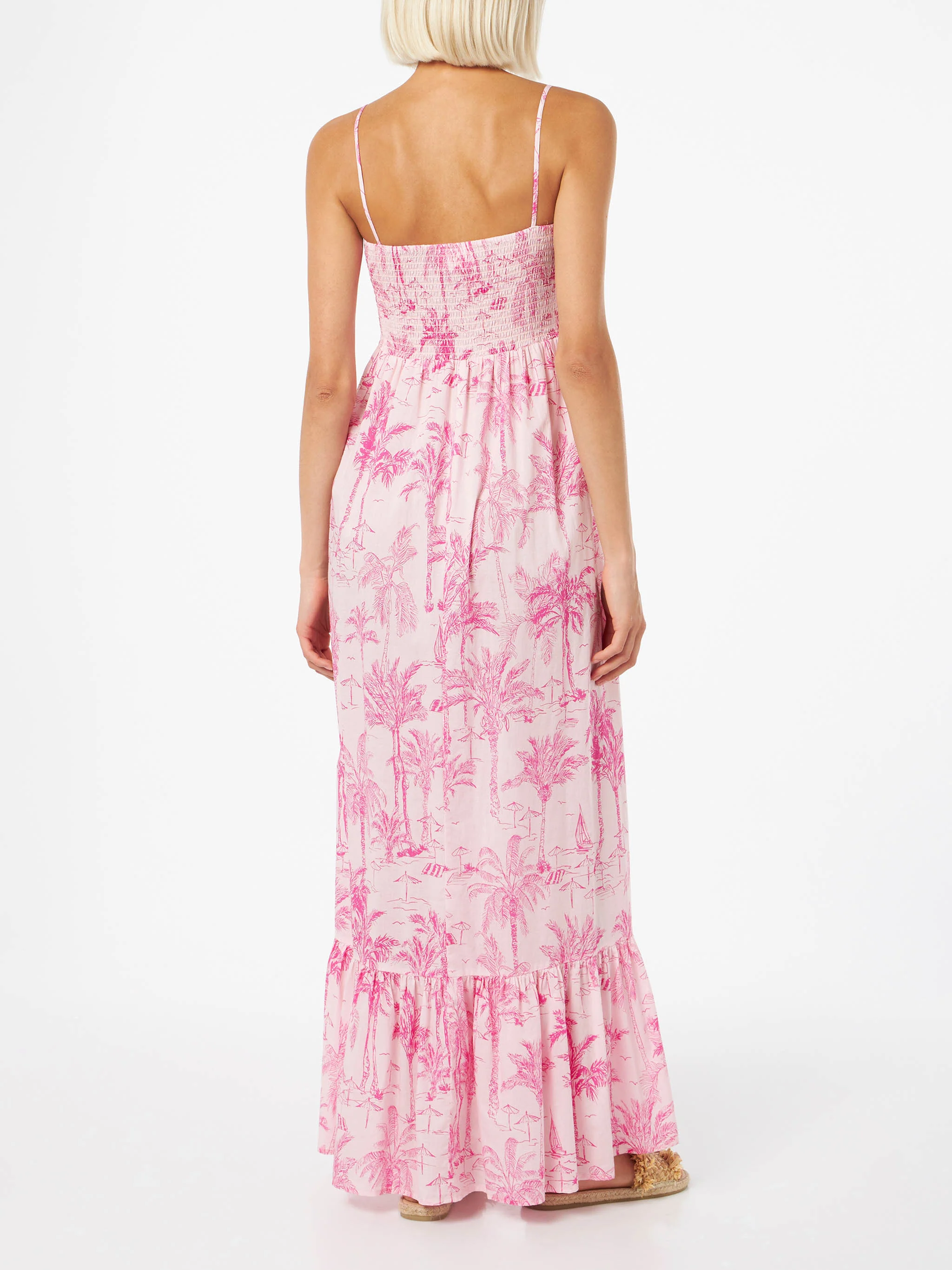 Vestido de algodón para mujer Jemma con bordado fruncido
