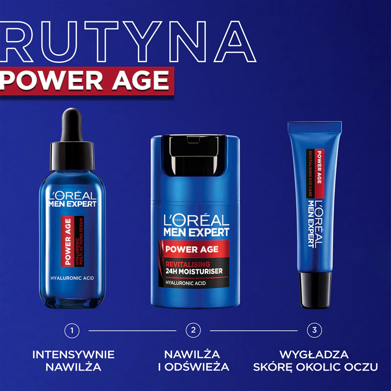 Creme revitalizante L'Oréal Paris Men Expert Power Age com ácido hialurônico