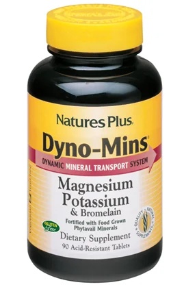 NATURES PLUS Dyno Mins Mag/Pot Bromela 90 tabletti