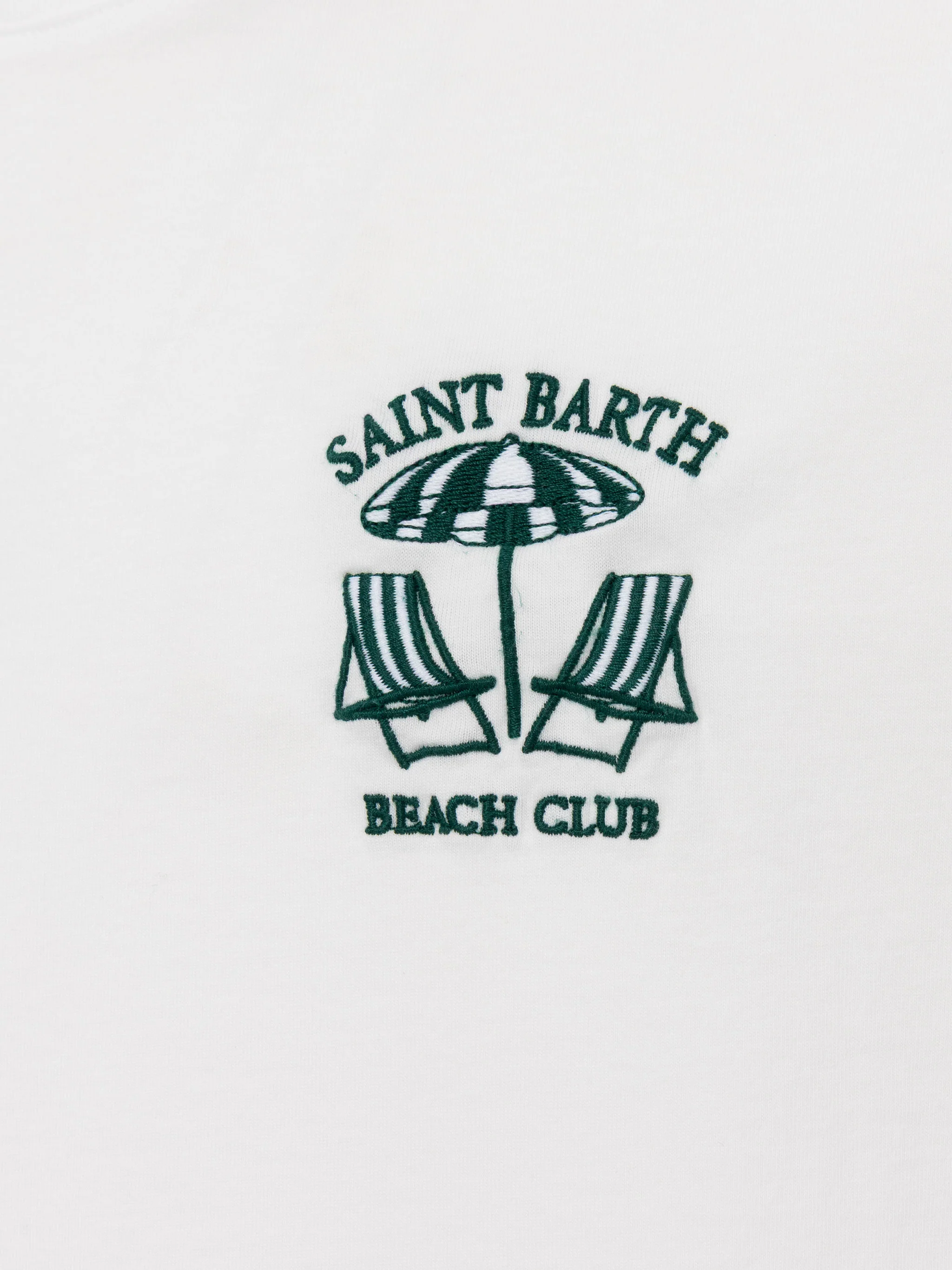 Portofino T-shirt van klassiek katoenen jersey met Saint Bar-borduurwerk.