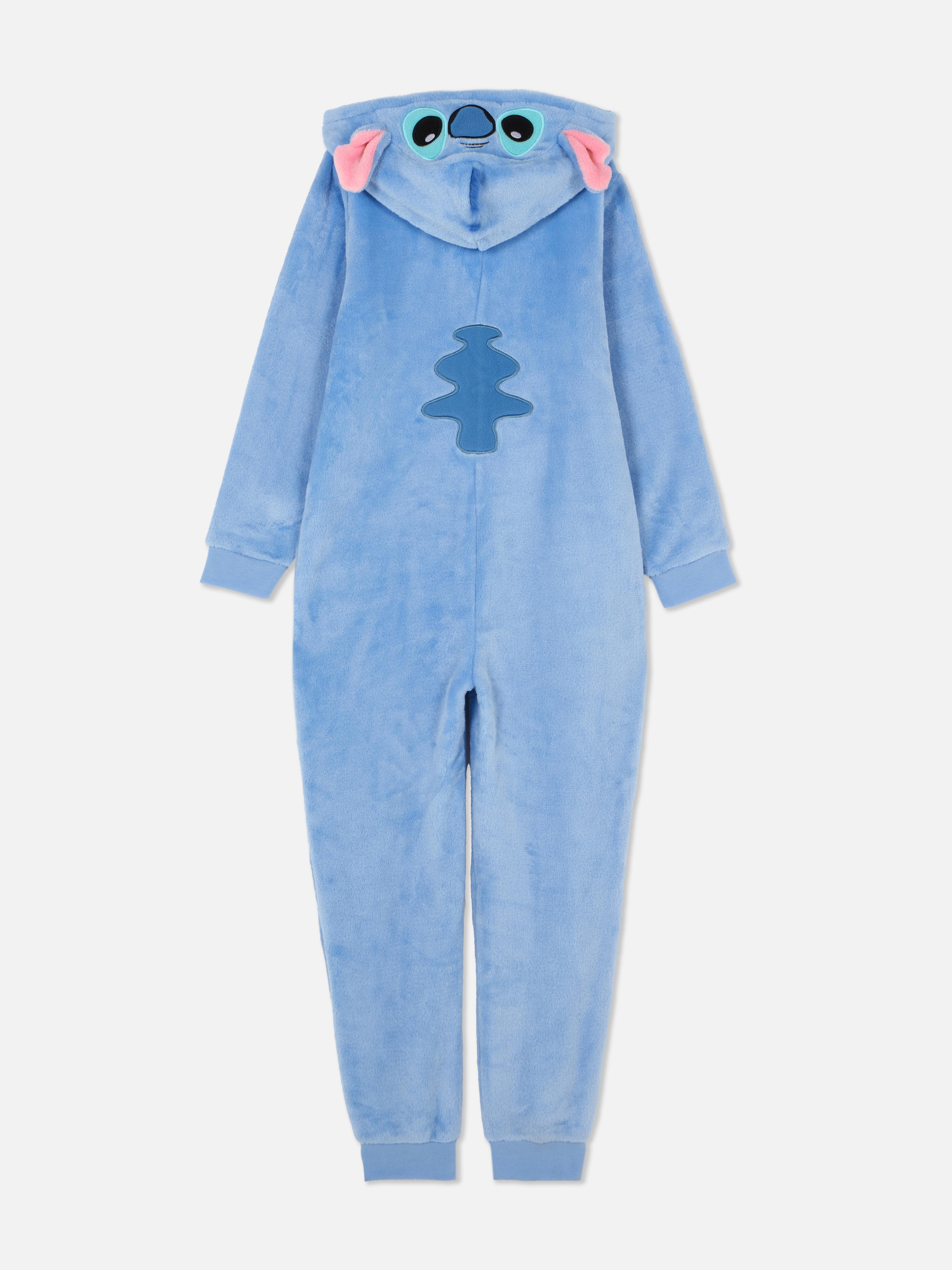 Salopetă Disney Stitch pentru copii. Această salopetă distractivă și moale are o glugă fixă și un fermoar.