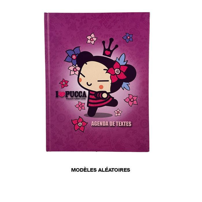 Anteckningsbok - Skola - 17 x 22 cm - Pucca - Rosa eller Lila - 1 sida per dag