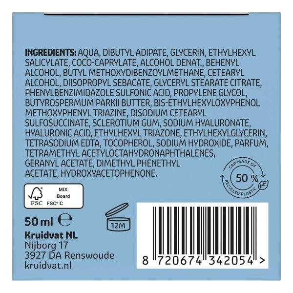 Kruidvat Hydrate Hyaluron SPF15 Day Cream<br>50ml - Normal and combination skin