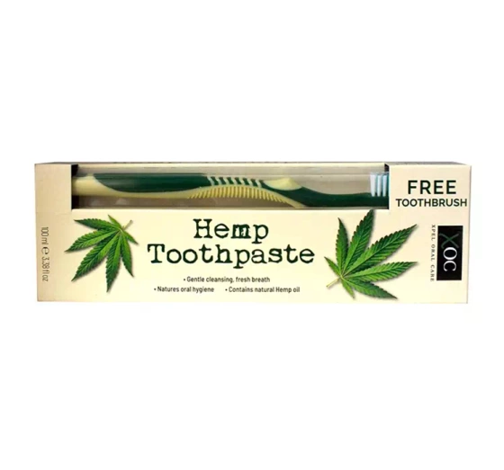 Xpel Xoc Hemp Toothpaste pasta do zębów z olejkiem konopi 100ml   szczoteczka