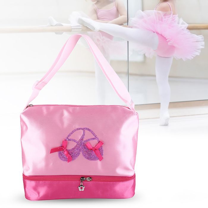 Bolso de ballet para niñas, bolso de bailarina infantil, bolso de hombro de baile con lentejuelas
