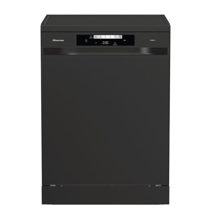 Lavavajillas independiente Hisense HS642D90B, con capacidad para 14 servicios.