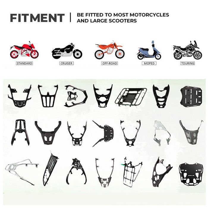 Maleta trasera de aluminio de 45 litros para motocicleta, impermeable y a prueba de golpes con cerradura – Maleta trasera universal para casco y equipaje, compatible con Honda y Yamaha.