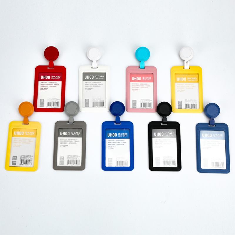 Wholesale  Plastic Card Holder Stock Cheap ABS Id Badge Holder with Badge reel