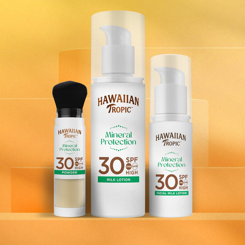 Hawaiian Tropical Mineral Protection Powder Brush vodeodolný opaľovací púder SPF 30