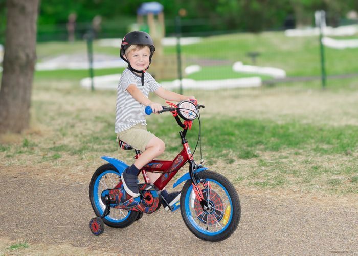 Vélo 16″ Marvel Spider-Man par Huffy, pour enfant de 5 à 7 ans, rouge