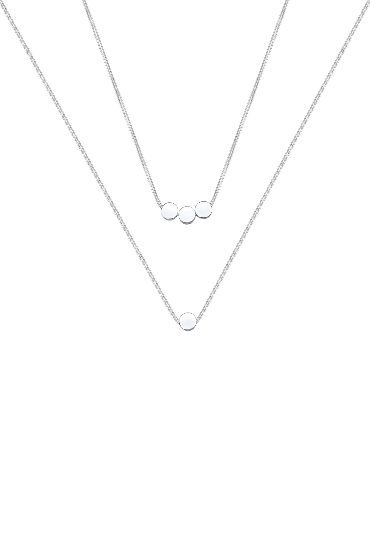Elli Femme Paillettes Layer Look - (925/1000) Argent