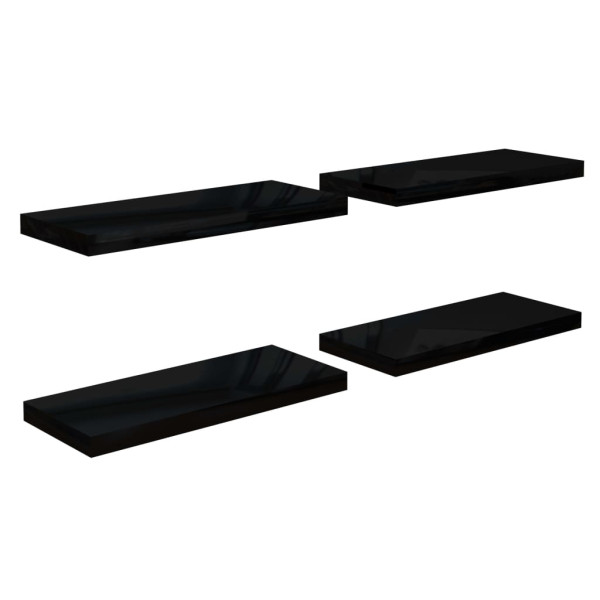 Półka ścienna Czarny 60 x 23.5 x 3.8 cm MDF vidaXL