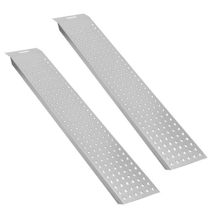 Rampa de carga Cecaylie 2x, rampa de acceso de 135 cm para motocicletas y automóviles, antideslizante, galvanizada, hasta 400 kg, RAMPA DE CARGA