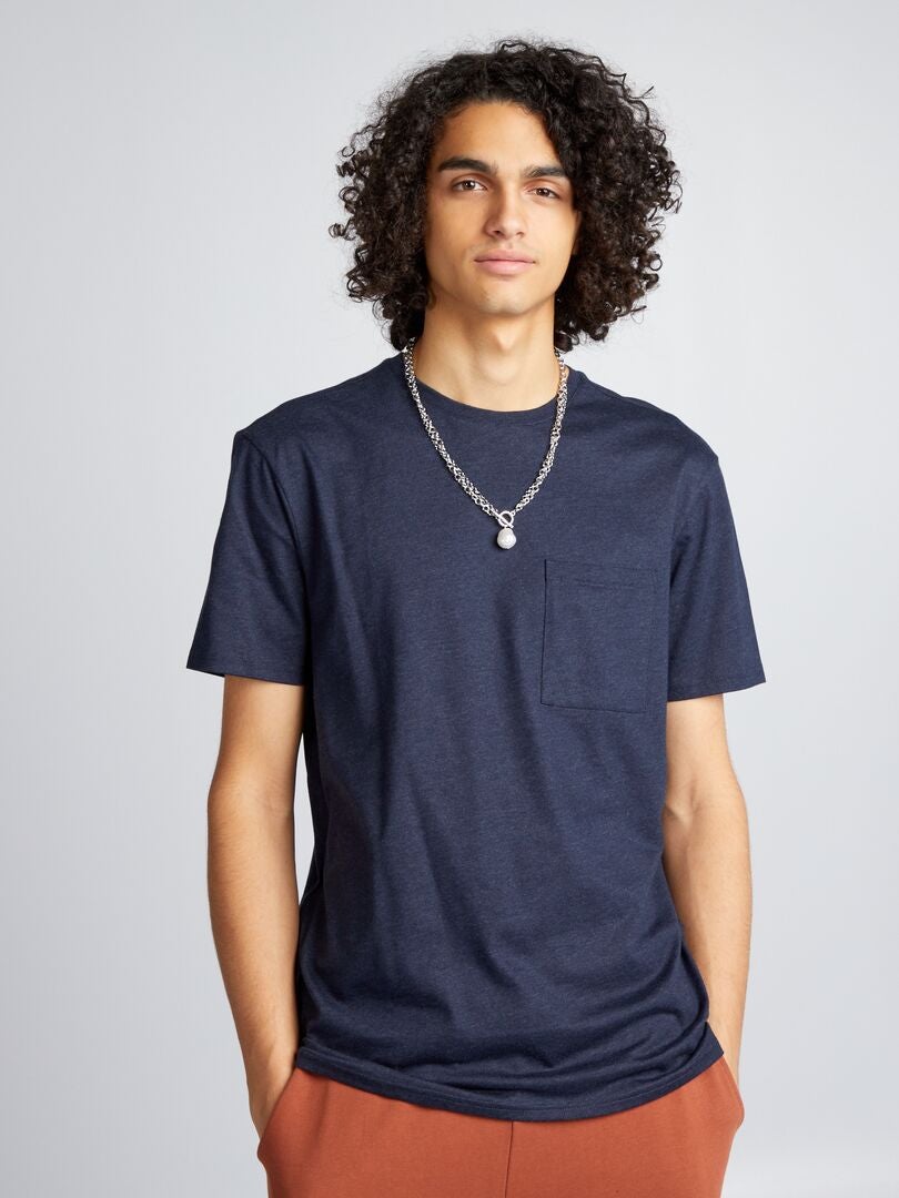 Basic T-shirt - BLAUW