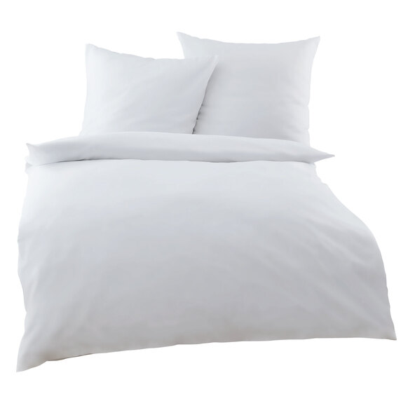 Percale beddengoed, 200 x 220 cm, wit